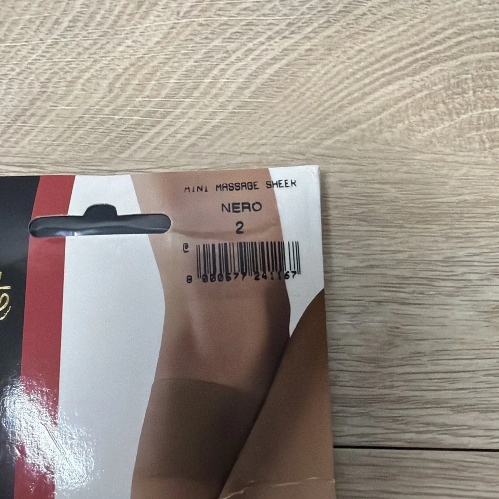 Levante Mini Massage Sheer Knee Highs Nero Black Size 2 15 Denier Italy New